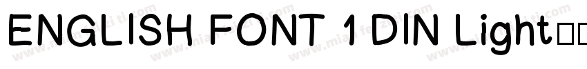 ENGLISH FONT 1 DIN Light字体转换